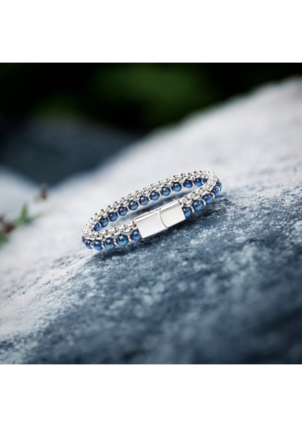 Çelik Zincirli Mavi Ve Gümüş Hematit Bileklik 31832B21D6 fiyatları