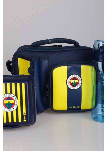 Yeni Sezon Lisanslı Fenerbahçe Çubuklu 3 Bölmeli Beslenme ÇANTASI,700 ml Trıtan Matara ve 2 Katlı Beslenme Kabı/lunch Box fiyatları