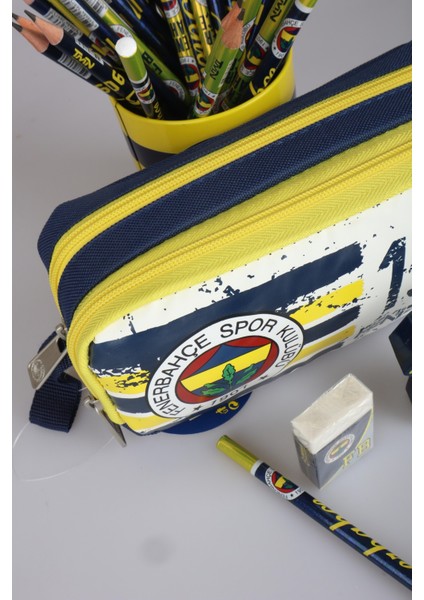 Dekomus Ile Lisanslı Fenerbahçe Kalem Çantası,2'li Kurşun Kalem,silgi ve Çift Bıçaklı Kalemtraş Seti fırsatları