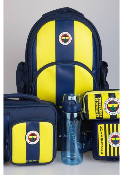 Yeni Sezon Lisanslı Fenerbahçe Full Set Çubuklu Okul,3 Bölmeli Beslenme Çantası ve Kalem Çantası Ile 700 ml Matara,beslenme Kabı fiyatları
