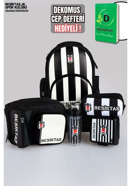 Yeni Sezon Lisanslı Beşiktaş Full Set Çubuklu Okul,beslenme ve Kalem Çantası Ile Beslenme Kabı,matara fiyatları