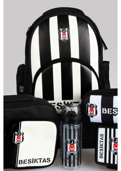 Yeni Sezon Lisanslı Beşiktaş Full Set Çubuklu Okul,beslenme ve Kalem Çantası Ile Beslenme Kabı,matara modelleri
