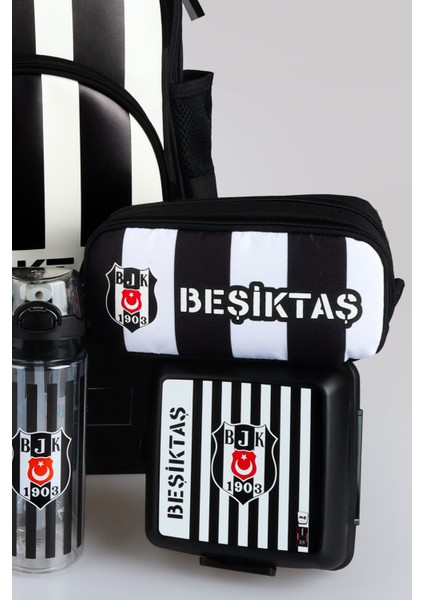 Yeni Sezon Lisanslı Beşiktaş Full Set Çubuklu Okul,beslenme ve Kalem Çantası Ile Beslenme Kabı,matara fırsatları