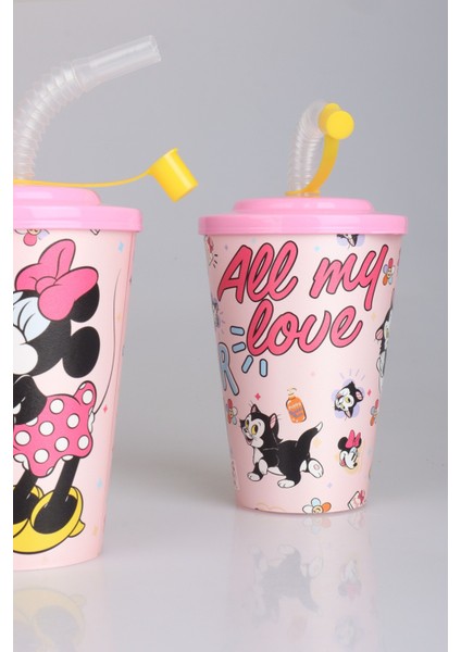 "dekomus Cep Defteri Hediyeli" Lisanslı Mınnıe Mouse Pipetli Bardak fiyatları