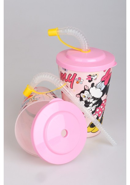 "dekomus Cep Defteri Hediyeli" Lisanslı Mınnıe Mouse Pipetli Bardak indirimleri