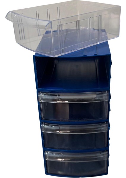 Plastik Çekmeceli Kutu 4 Çekmeceli 720-M