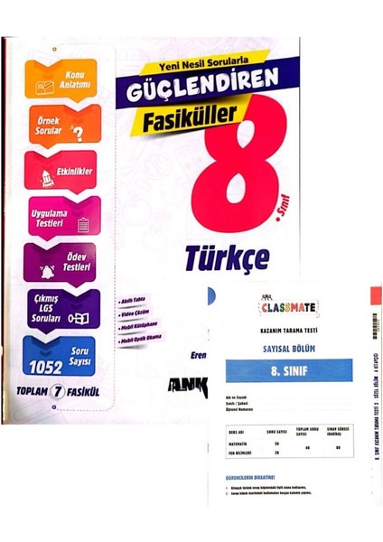 8.sınıf Türkçe Fasikül Set-Yeni Müfredat Yeni Baskı-Okyanus Lgs Denemeli
