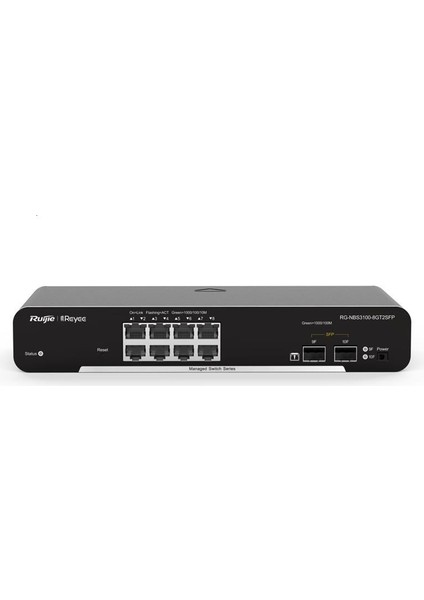 RG-NBS3100-8GT2SFP-P 8-Port Poe+ Gigabit L2 Managed Switch, 8 Gigabit RJ45 Ports,2 Sfp Slots