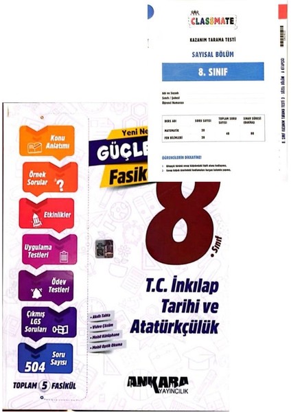 8.sınıf Inkılap Tarihi Fasikül Set-Yeni Müfredat Yeni Baskı-Okyanus Lgs Denemeli