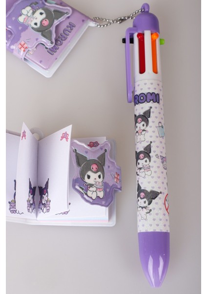 "dekomus Islak Mendil Hediyeli" Yeni Sezon Lisanslı Kuromı 6 Renkli Tükenmez Kalem ve Not Defteri 2'lisi fiyatları