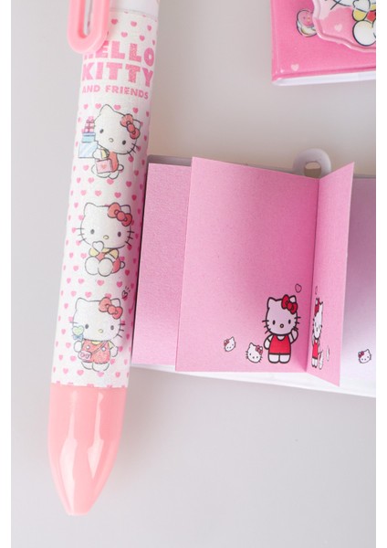 "dekomus Islak Mendil Hediyeli" Yeni Sezon Lisanslı Hello Kıtty 6 Renkli Tükenmez Kalem ve Not Defteri 2'lisi fiyatları