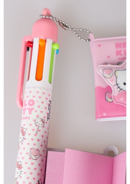"dekomus Islak Mendil Hediyeli" Yeni Sezon Lisanslı Hello Kıtty 6 Renkli Tükenmez Kalem ve Not Defteri 2'lisi indirimleri