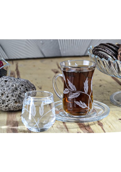 Gulf 18 Parça Arap Kahve Seti Sürgün Desenli modelleri