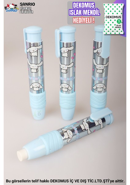 "dekomus Islak Mendil Hediyeli" Yeni Sezon Lisanslı Cınnamorol "tek Adet" Roket Silgi