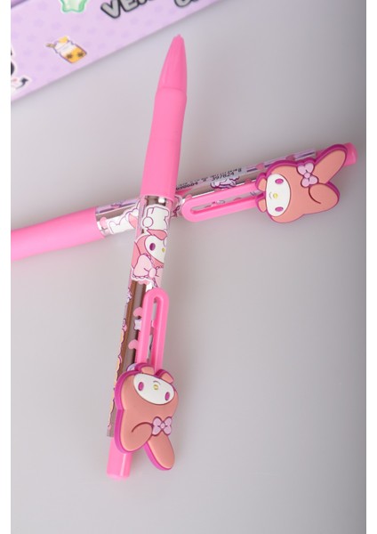 "dekomus Islak Mendil Hediyeli" Lisanslı My Melody "tekli" Shınny Versatil Uçlu Kalem 0.7 mm