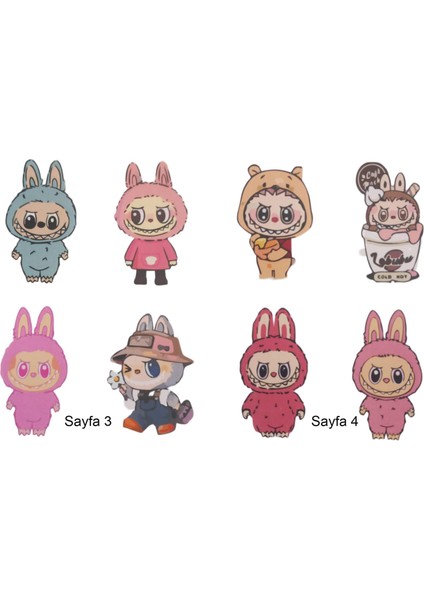 Ars Desing A6 6 Yaprak Sticker Etiket Defteri Labubu modelleri