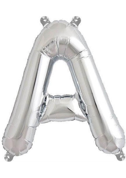 Harf Folyo Balon A Harfi Gümüş Renk 100 cm - 40"