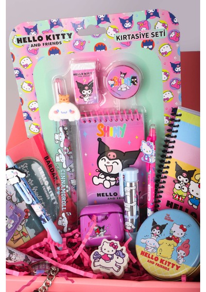 Dekomus Ile Lisanslı Özel Kutulu Hello Kıtty And Best Frıends Kuromı,cınnamorol,my Melody 18 Parça Kırtasiye Seti
