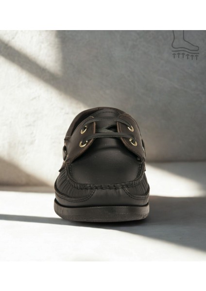 Siyah Kahve Ortopedik Dikişli Hakiki Deri Günlük Ayakkabı modelleri