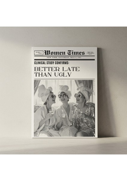 Kadınlar ve Şampanya ile Gazete Baskısı Tablosu fiyatları