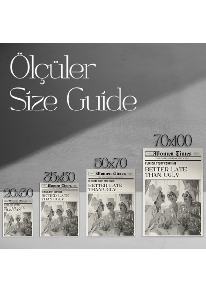 Kadınlar ve Şampanya ile Gazete Baskısı Tablosu modelleri