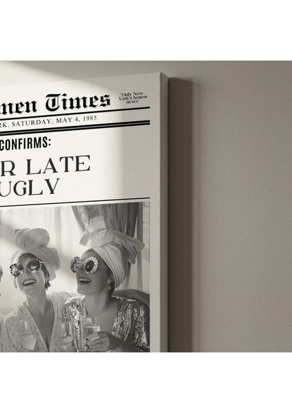 Kadınlar ve Şampanya ile Gazete Baskısı Tablosu indirimleri