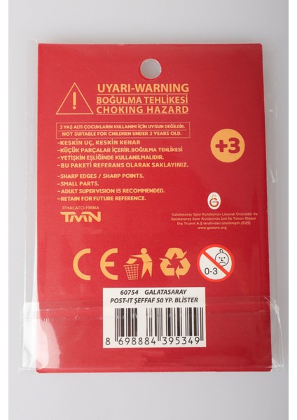 "dekomus Cep Defteri Hediyeli" Lisanslı Galatasaray "tekli" Şeffaf Post-It 50 Yaprak fırsatları