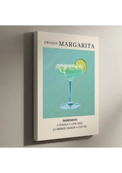 Donmuş Margarita Kokteyli Illüstrasyon Tablosu