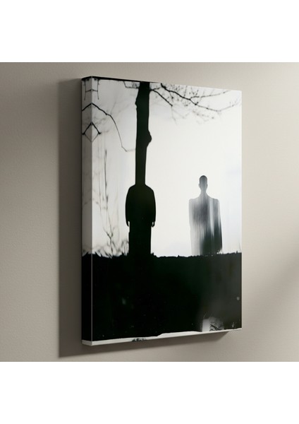 Soyut Insan Figürleri ve Doğa Silüeti Tablosu