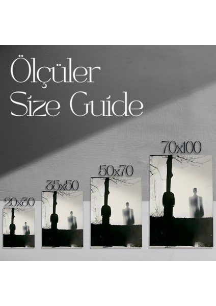 Soyut Insan Figürleri ve Doğa Silüeti Tablosu modelleri