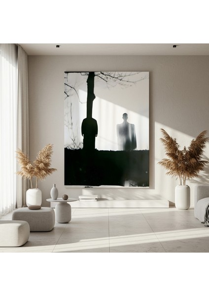 Soyut Insan Figürleri ve Doğa Silüeti Tablosu fırsatları