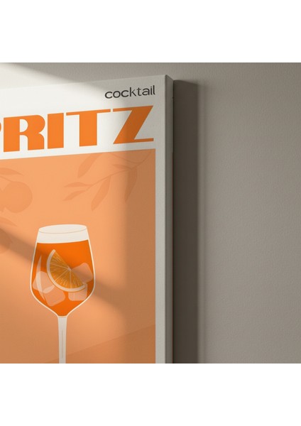Klasik Aperol Spritz Kokteyli Illüstrasyon Tablosu indirimleri