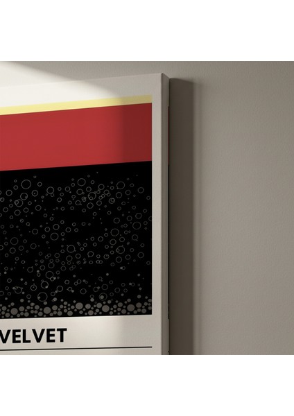 Black Velvet Kokteyli Minimalist Illüstrasyon Tablosu indirimleri