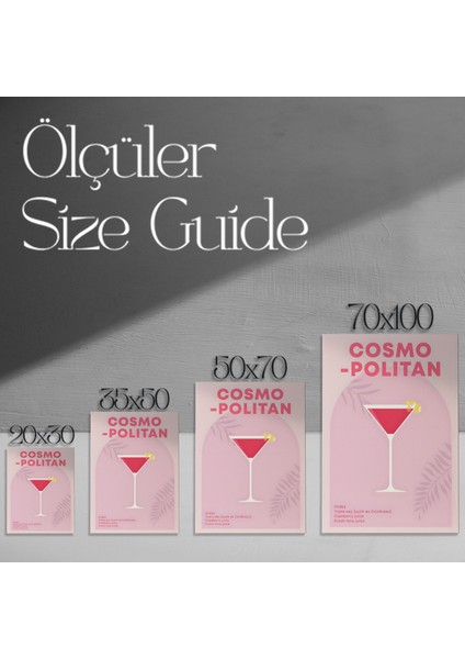 Cosmopolitian Kokteyli Illüstrasyon Tablosu modelleri
