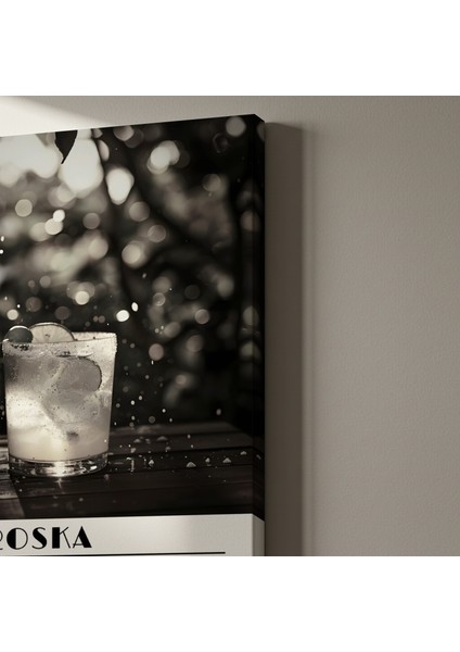 Caipiroska Kokteyli Minimalist Siyah Beyaz Tablosu indirimleri