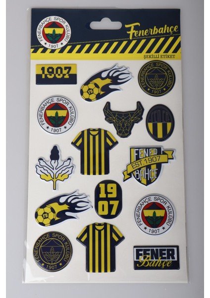 "dekomus Cep Defteri Hediyeli" Lisanslı Fenerbahçe 3D Şekilli Etiket/stıcker