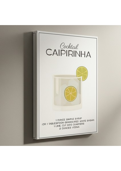 Modern Caipirinha Kokteyl Illüstrasyon Tablosu