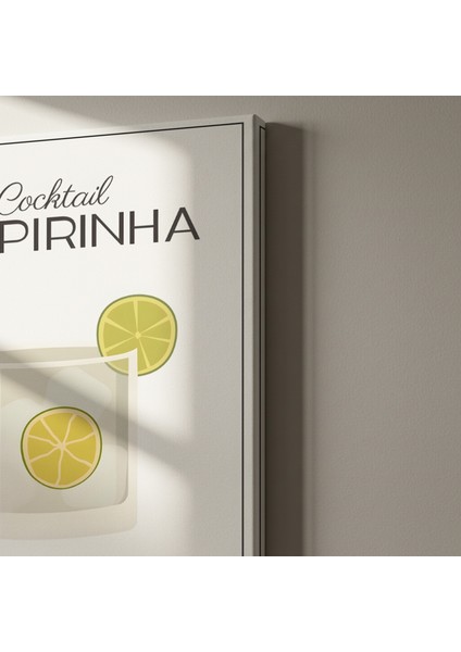 Modern Caipirinha Kokteyl Illüstrasyon Tablosu indirimleri