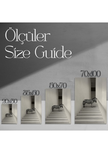 Minimalist Zebra Merdiven Sanatı Tablosu modelleri