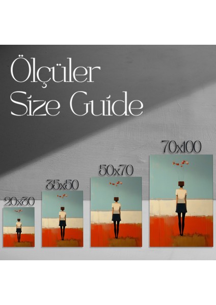 Soyut Kadın Figürü ve Çiçekler Tablosu modelleri