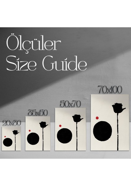 Soyut Siyah Beyaz Çiçek Baskısı Tablo modelleri