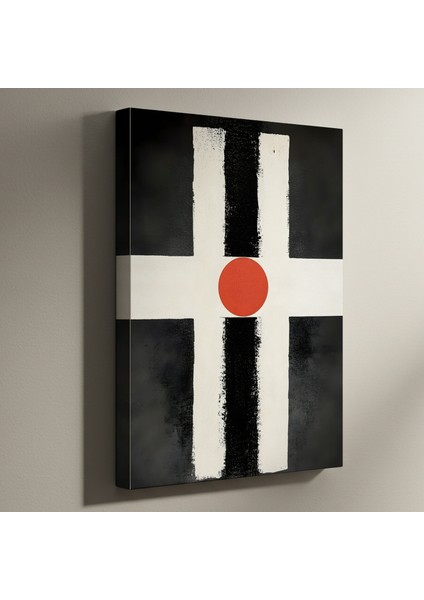 Soyut Minimalist Kırmızı Nokta Tablosu