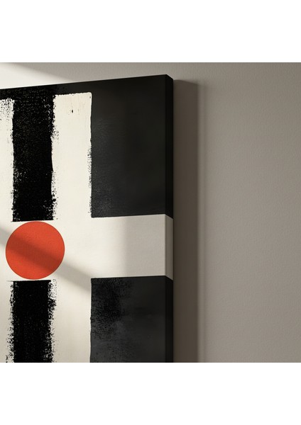 Soyut Minimalist Kırmızı Nokta Tablosu indirimleri