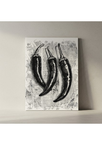 Üç Biber Soyut Sanat Tablosu fiyatları