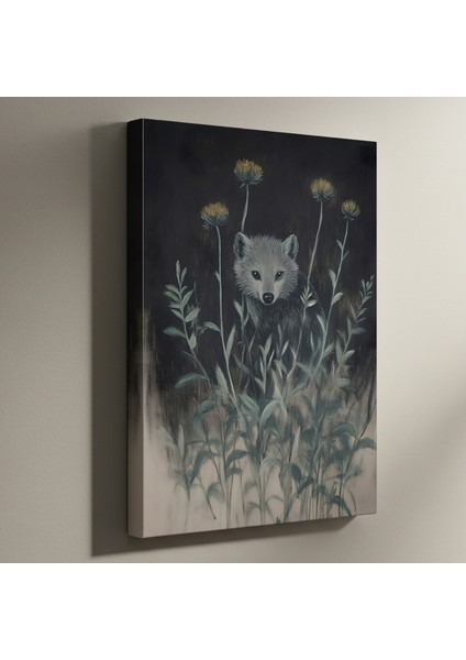 Karanlık Romantizm Tilki Illüstrasyon Tablosu