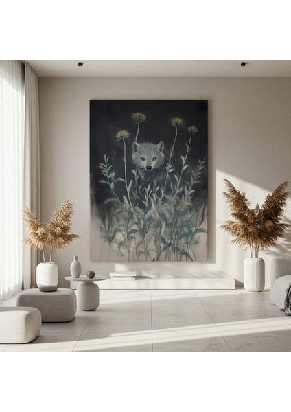 Karanlık Romantizm Tilki Illüstrasyon Tablosu fırsatları