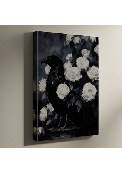 Karanlık Romantizm Kuşu ve Gül Tablosu