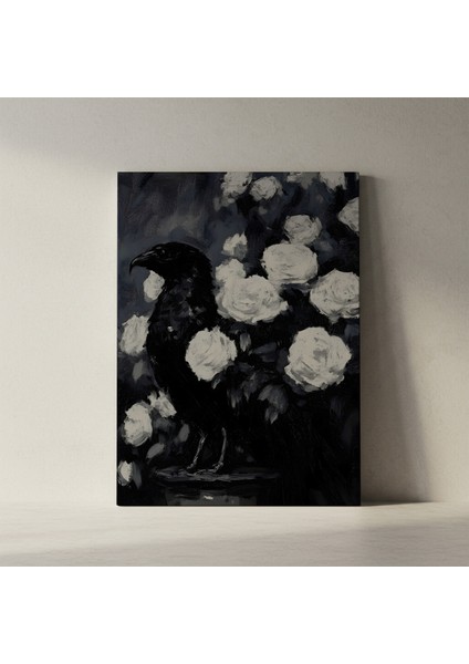 Karanlık Romantizm Kuşu ve Gül Tablosu fiyatları