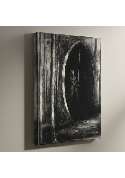 Karanlık Akademi Gizemi Soyut Sanat Tablosu