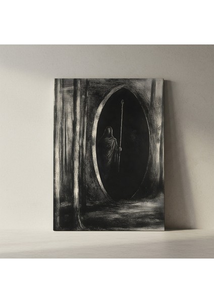 Karanlık Akademi Gizemi Soyut Sanat Tablosu fiyatları